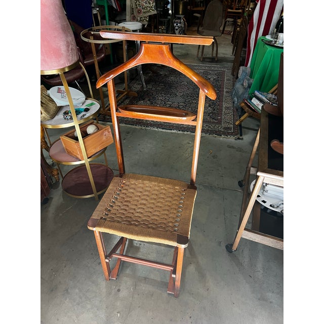 1970s Wooden Italian Valet Collapsible Chair For Sale - Image 4 of 10