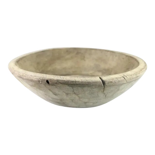 Late 19th Century Decorative Primitive Food Bowl For Sale