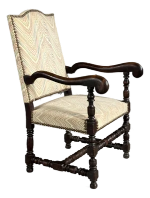 19th Century French Os De Mouton Armchair