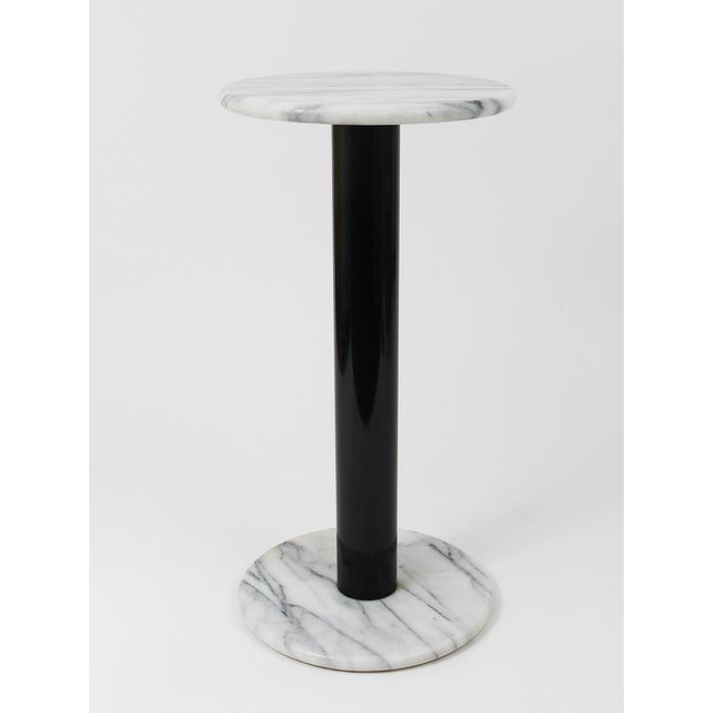 Postmodern White Carrara Marble Flower Stand Pedestal Table, Italy, 1980s For Sale - Image 16 of 18