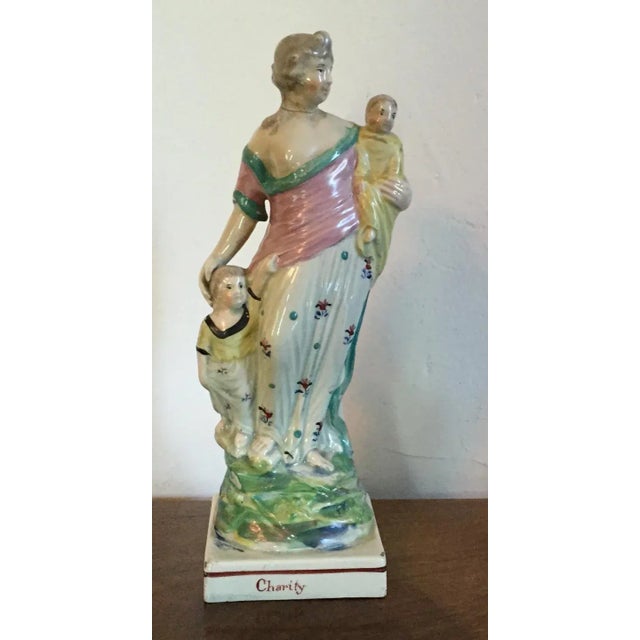 Traditional Early 19th Century English George III Staffordshire Pearlware Figure of Charity For Sale - Image 3 of 11