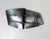 Late 20th century artist studio made abstract silver brooch. Texture silver folded with wire and small bits of gold...