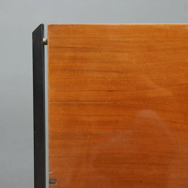 Brown Bed with Wall-Mounted Nightstand, 1960s For Sale - Image 8 of 13