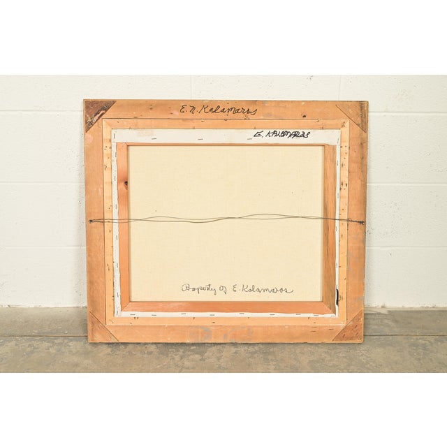 Original Artist Signed Garnelli Still Life Oil Painting on Canvas "Summer Eve Harvest" in Carved Giltwood Frame For Sale - Image 12 of 13