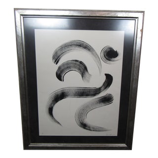 Framed Abstract Artwork Signed by Artist For Sale