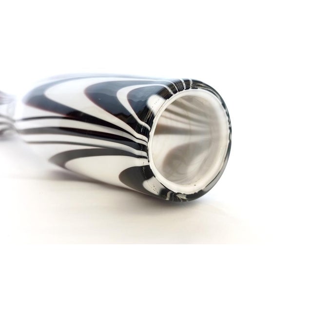 Glass Purple and White Murano Glass Wave Vase from Carlo Moretti, Italy, 1970s For Sale - Image 7 of 13