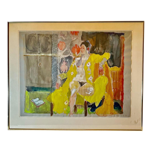 1990s Watercolor on Paper by Virginia Conroy, Framed
