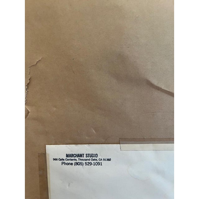 1980s Signed and Numbered Print Sea Song E. Marchant, Framed For Sale - Image 6 of 6