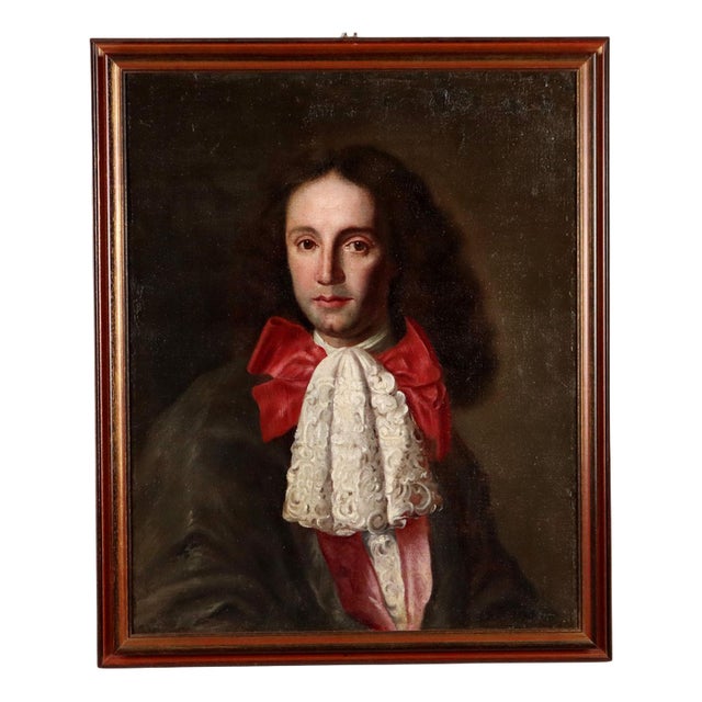 Male Portrait, Oil on Canvas, Framed For Sale