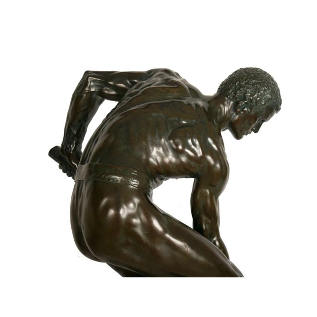 “a La Terre!” (1890) French Antique Bronze Sculpture by Alfred Boucher & Barbedienne For Sale - Image 10 of 12