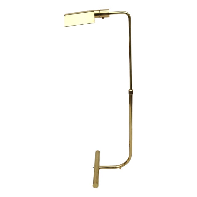 Adjustable Brass Reading Lamp attributed to Christian Liaigre, France, 1970s For Sale