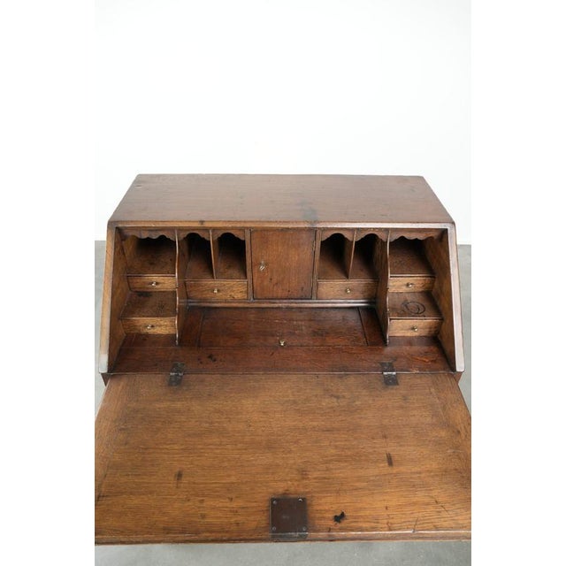 Antique English Oak Secretary, 18th Century For Sale - Image 9 of 16