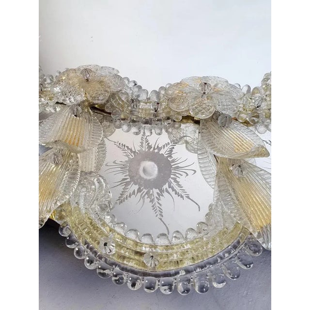 1950s Venetian Murano Glass Mirror For Sale - Image 5 of 10