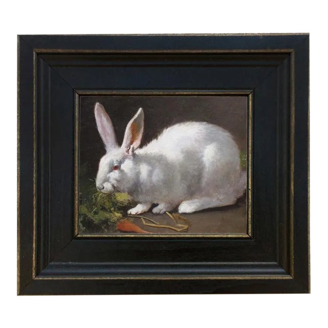 "White Rabbit" Contemporary Reproduction Print on Canvas, Framed For Sale
