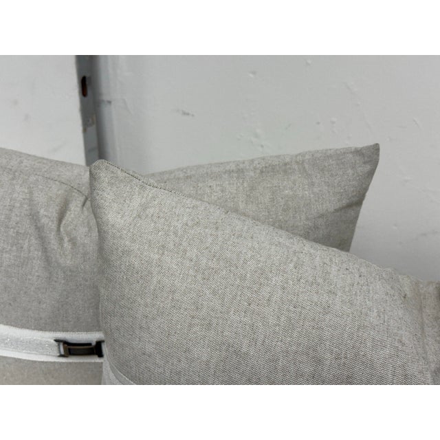 Thom Filicia Home Collection Frost Buckle Lumbar Pillows, Pair For Sale In San Francisco - Image 6 of 12