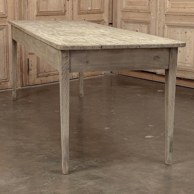 18th Century Country French Louis XVI Period Rustic Elmwood Dining Table For Sale - Image 11 of 18