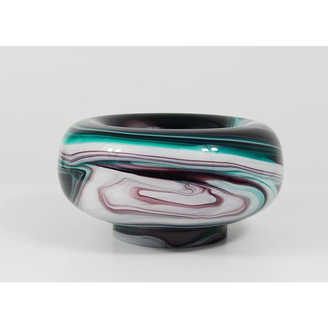 Large Italian Murano Marble Glass Bowl by Carlo Moretti, 1960 For Sale - Image 3 of 16