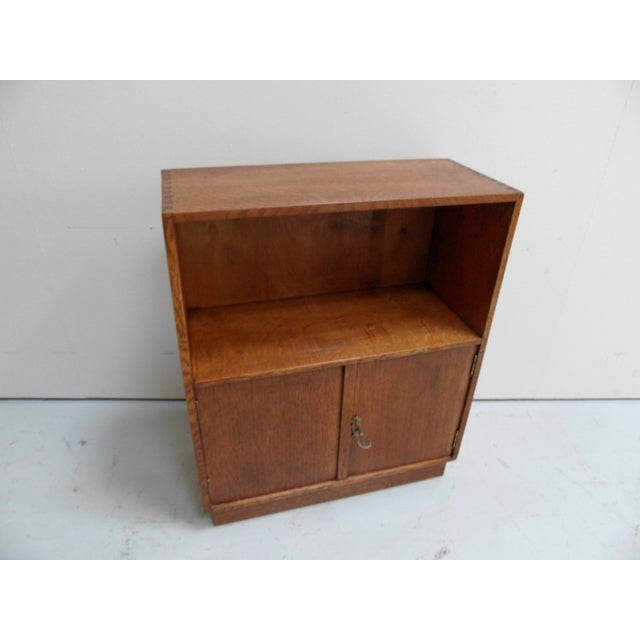 Vintage Dutch Oak Open Bookcase with Doors, 1930s For Sale - Image 3 of 13