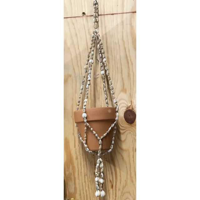 Vintage Shell Hanging Basket Planter Holder For Sale - Image 10 of 11