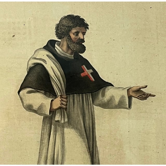 Continental Hand colored plate of religious costumes from Recueil de tous les Costumes des Ordres Monastiques, Religieux...