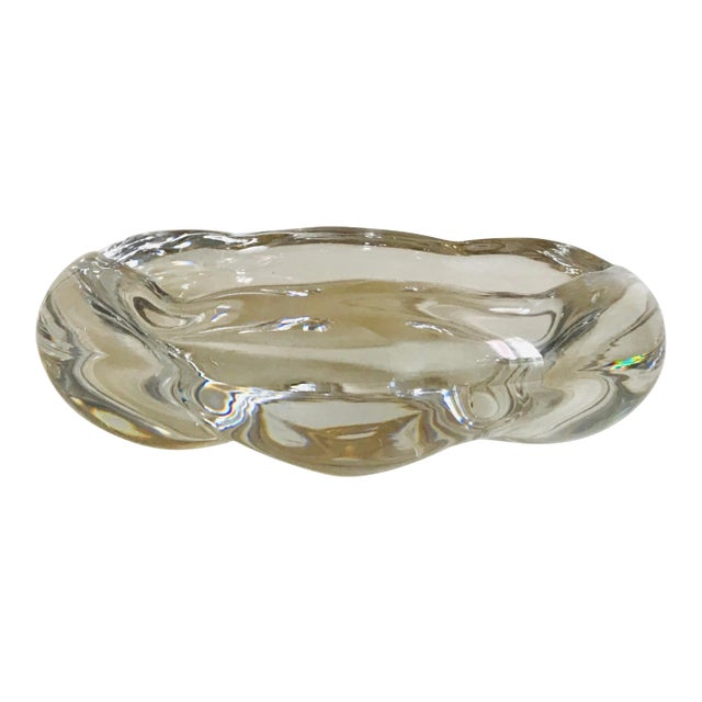 1950s Vcke Lindstrand for Orrefors Stella Polaris Glass Bowl For Sale