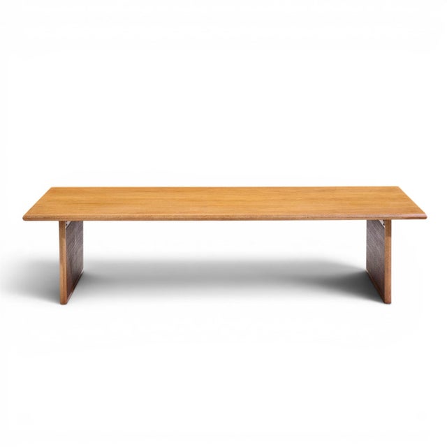 Wood Founders Mid Century Walnut and Cane Coffee Table For Sale - Image 7 of 9