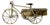 Handmade Antique Brass Bicycle Bike W/ Moving Parts & Side Car Trinket Box Jar For Sale