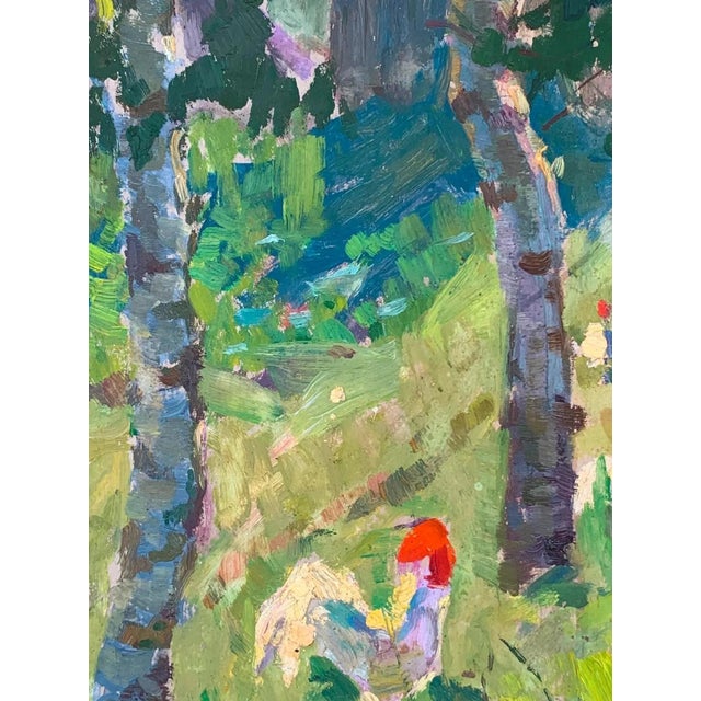 Vintage Ukrainian Impressionist Oil Painting, Rural Landscape, 1963 30-22 For Sale - Image 4 of 6