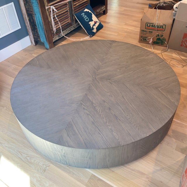 Restoration Hardware Machinto Round Coffee Table (60”) Chairish