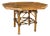Vintage Coastal Tortoise Bamboo Octagonal Dining Table With Decoupage Floral Top For Sale