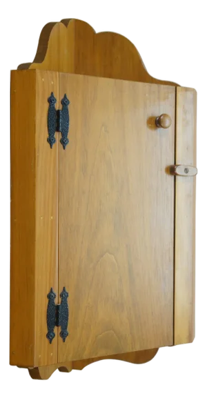 Vintage Pine Country Farmhouse Corner Cabinet Medicine Cupboard 27"