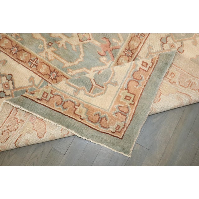 Lotto Motif Anatolian Oushak Square Rug rug no.j4908 For Sale - Image 4 of 11