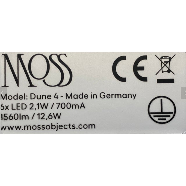 Copper Dune 4 Curve Chandelier with Shades in Copper Metallic Tone by Daniel Becker for Moss Objects For Sale - Image 8 of 9