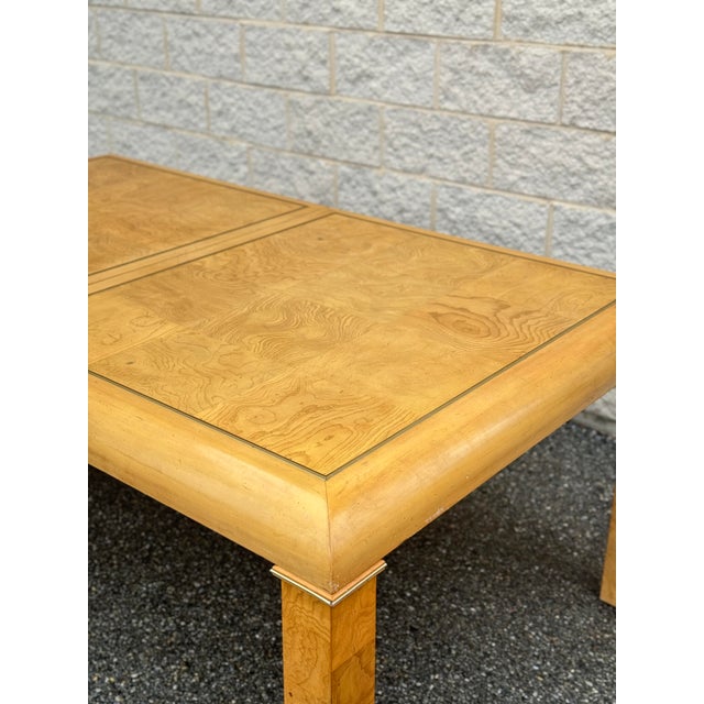 Wood Mid- Century American of Martinsville Parsons Dining Table With Leaf For Sale - Image 7 of 12