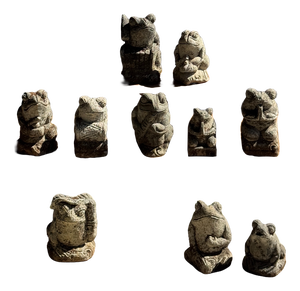 Small Balinese Limestone Frog Sculpture, 2000s