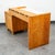 1960s Mid Century Modern Vanity Desk Solid Ash Milk Glass Teak 3 Drawers Vintage MCM For Sale - Image 5 of 12