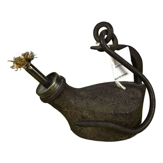 Metal Miners Table Lamp For Sale