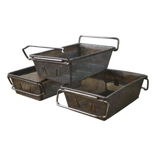 Industrial Mesh Boxes, 1960s, Set of 3 For Sale