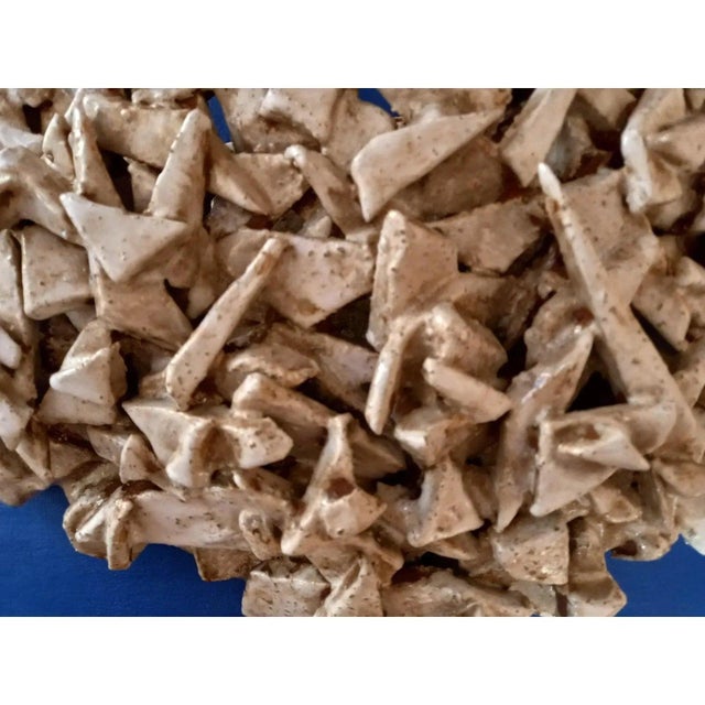 Gray #Late 20th Century Geometric Neutral Palette Ceramic Wall Sconce / Earth Tones For Sale - Image 8 of 11