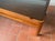 Mid century modern coffee table by respected English maker ‘Myer’. Solid countered teak frame with thick smoked glass...