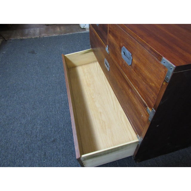Campaign Style Chest of Drawers by Bernhardt For Sale - Image 12 of 13