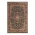 1940s Black Antique Floral Medallion Mashhad Khorassan Handknotted Wool Rug For Sale
