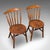 Brown Set of 4 Antique Station Chairs, English Beech Dining Seat, Reception, Edwardian For Sale - Image 8 of 12