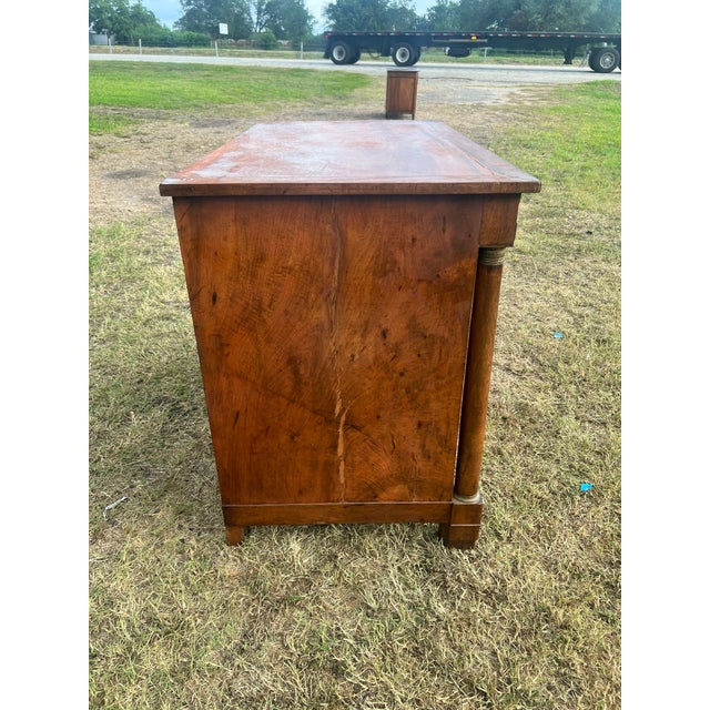 French 19th Century Empire Flame Mahogany Chest of Drawers For Sale - Image 11 of 12