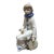 Vintage Porcelain Casades Clown Eith Tambourine Figure Made in Spain For Sale