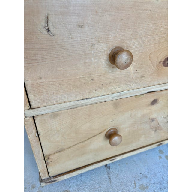 Brown Late 19th Century English Pine Chest of Drawers For Sale - Image 8 of 12