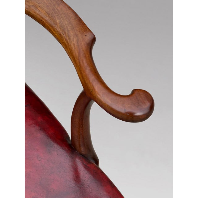 Brown Antique George III Mahogany Chippendale Armchair, 1780 For Sale - Image 8 of 10