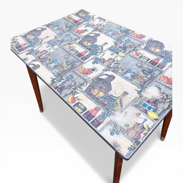 Mid-Century Fruit Formica Kitchen Table, 1960s For Sale - Image 6 of 7