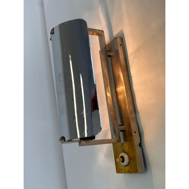 Bauhaus Vintage Bauhaus Adjustable Chrome Wall Lamp, 1930s For Sale - Image 3 of 10