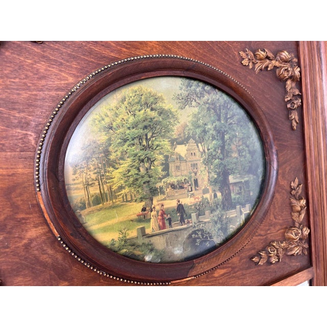 Wood French Style Wall Mirror in Oak For Sale - Image 7 of 14